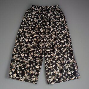 BloomChic Ditsy Floral Ties Split Hem Wide Leg Pants Plus Size 18 20
